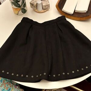 Blue Rain Black Skirt  w/ Gold Grommet Hem – NWT